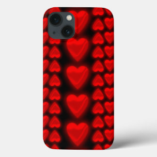 Alternating Direction Red Hearts iPhone 13 Case