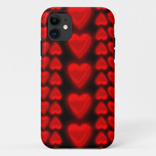 Alternating Direction Red Hearts iPhone 11 Case