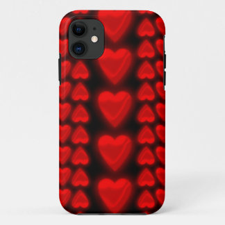 Alternating Direction Red Hearts iPhone 11 Case