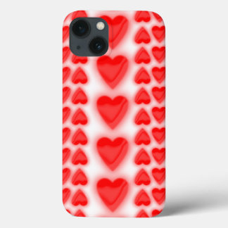 Alternating Direction Red Hearts iPhone 13 Case