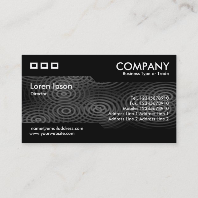Alternating - Electric Rain Dark Grey Business Card (Front)