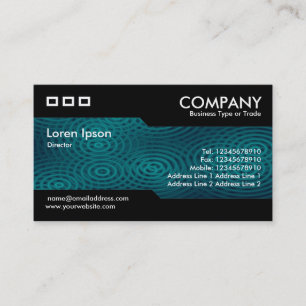 Alternating - Electric Rain Dark Turquoise Business Card