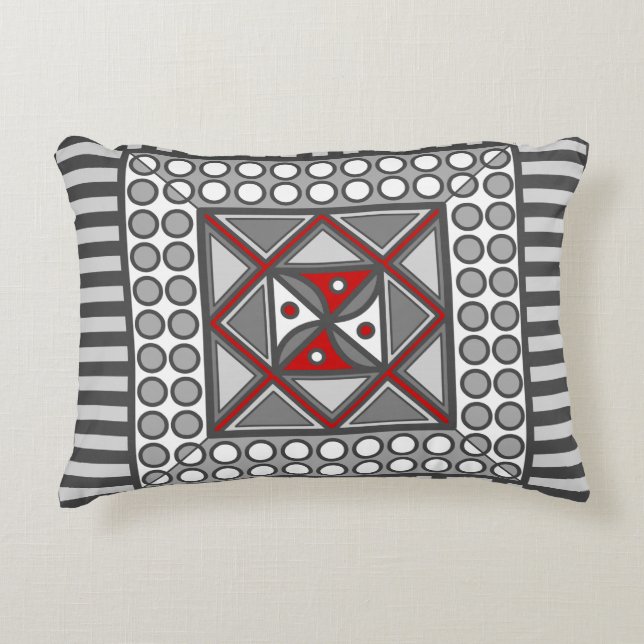 Alternating Geometric Accent Pillow (Front)