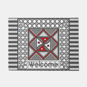 Alternating Geometric Doormat