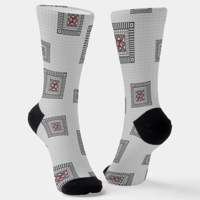 Alternating Geometric Socks (Angled)