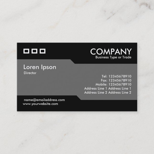 Alternating - Grey Business Card (Front)
