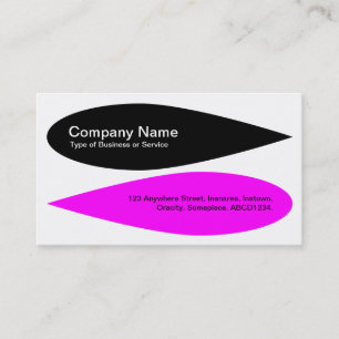 Alternating Petals - Black and Magenta Business Card