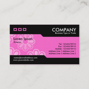 Alternating - Pink Cascadng Flowers Texture Business Card