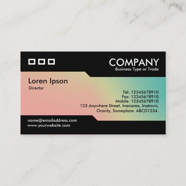 Alternating - Soft Gradients Business Card (Front)