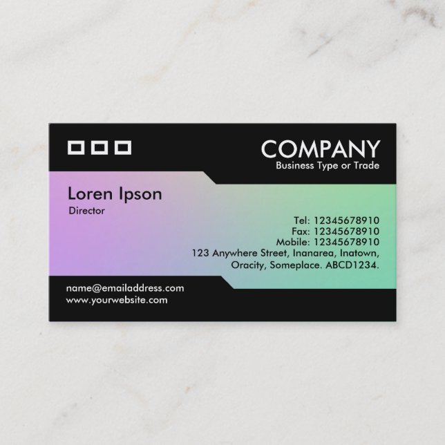 Alternating - Soft Gradients Business Card (Front)