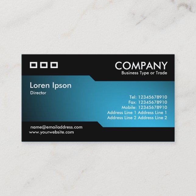 Alternating - Spot light Illuminated - Sky Blue Business Card (Front)