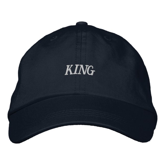 Alternative Apparel Cap Navy "King" Cap Custom Hat (Front)