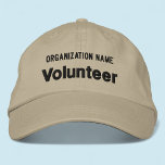 Alternative Apparel Hat Embroidered Volunteer Cap<br><div class="desc">Easily personalise this khaki Alternative Apparel hat for volunteers with your own custom text. You can also customise it with your logo or other image. This chino twill cap style is 100% cotton. Adjustable unisex style for men or women. Available in other colours. No minimum order quantity and no setup...</div>