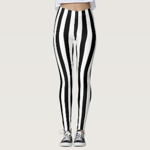 black and white striped workout pants