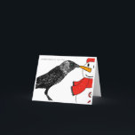 Alternative Christmas Card - Jackdaw<br><div class="desc">Add a touch of playful winter charm with this whimsical card featuring a jackdaw nipping at a snowman’s carrot nose. Inspired by the classic "Jack Frost" song, this humorous design brings a fresh twist to the frosty season. The cheeky jackdaw’s mischievous antics are sure to bring smiles to anyone who...</div>