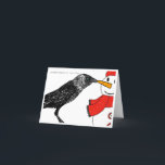Alternative Christmas Card - Jackdaw<br><div class="desc">Add a touch of playful winter charm with this whimsical card featuring a jackdaw nipping at a snowman’s carrot nose. Inspired by the classic "Jack Frost" song, this humorous design brings a fresh twist to the frosty season. The cheeky jackdaw’s mischievous antics are sure to bring smiles to anyone who...</div>