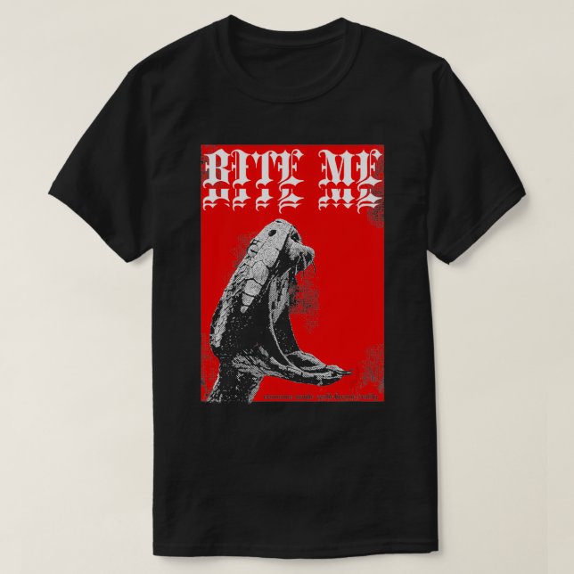 Alternative Clothes Aesthetic Goth Women  Bite Me  T-Shirt (Design Front)