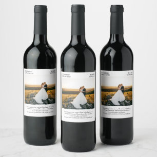 Alternative Elopement Wedding Announcement Wine Label