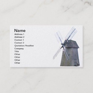 Alternative Energy - Dutch Windmill Power Business Card