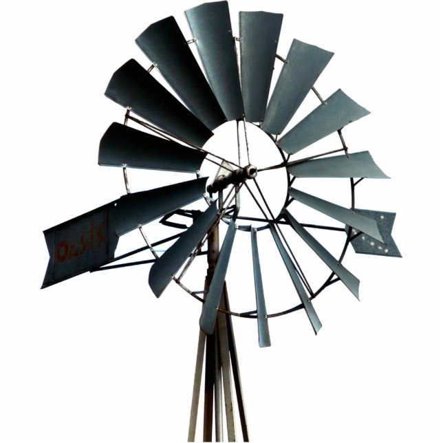 Alternative Energy - Pinwheel Windmill Power Standing Photo Sculpture (Front)