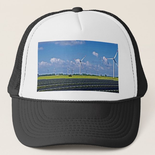 Alternative Energy - Solar and Wind Trucker Hat (Front)