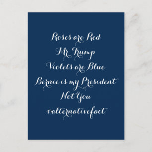 Alternative Fact: Bernie Is My President Postcard