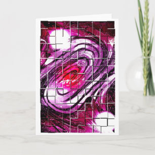 Alternative futures abstract art holiday card
