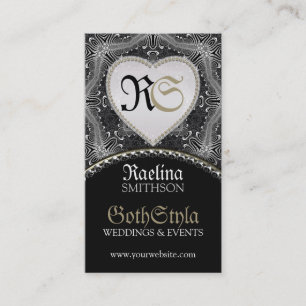 Alternative Gothic Dark Events & Wedding Planner Business Card