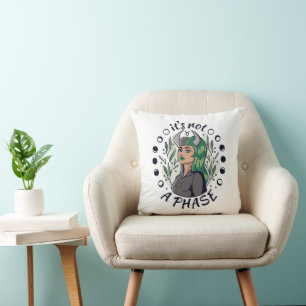 Alternative Gothic Girl Art It's Not a Phase Cushion