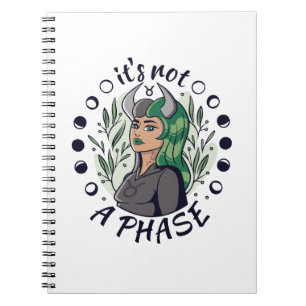 Alternative Gothic Girl Art It's Not a Phase  Notebook