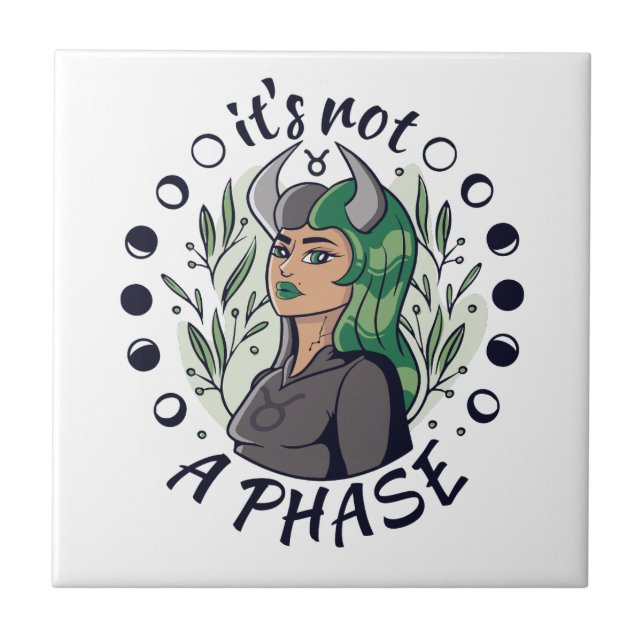 Alternative Gothic Girl Art It's Not a Phase  Tile (Front)
