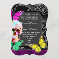 Alternative gothic sugar skull wedding