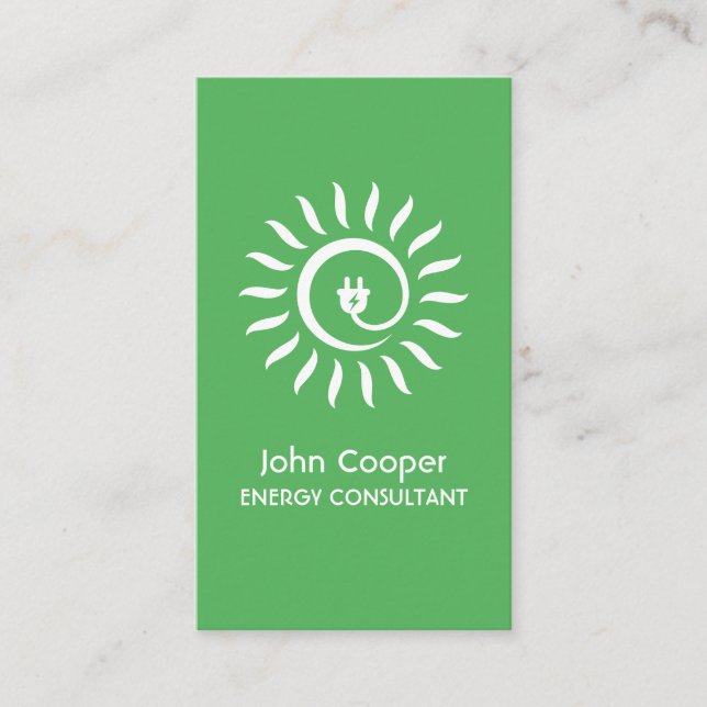 Alternative green energy consultant business card (Front)