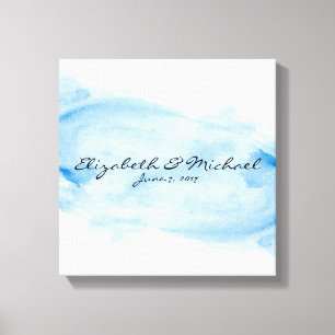 Alternative Guest Book Stretched Canvas Watercolor
