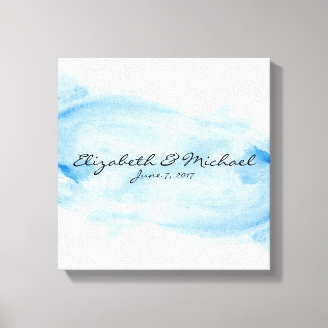 Alternative Guest Book Stretched Canvas Watercolor (Front)