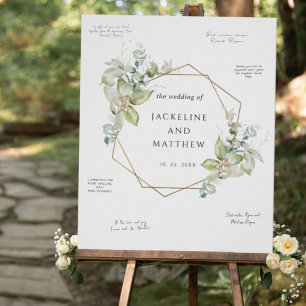 Alternative Guestbook, Sign Around, Greenery Sign 