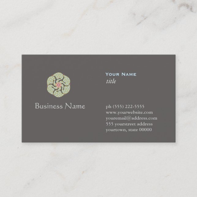 Alternative Medicine Holistic Health Business Card (Front)