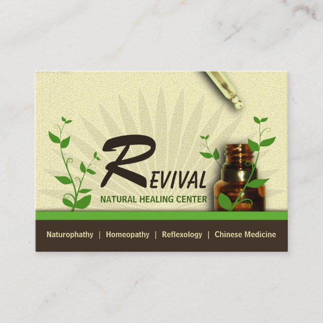Alternative Medicine Homaeopathic Business Cards (Front)