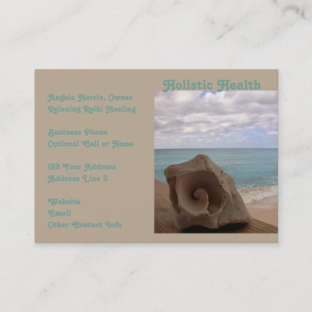 Alternative Medicine Reiki | Holistic Health Business Card (Front)