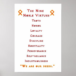 Alternative Nine Noble Virtues Poster