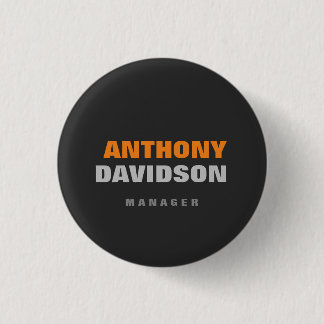 Alternative Perfect Size Grey Orange Bold Text 3 Cm Round Badge