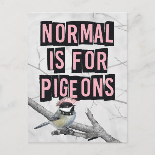 Alternative Punk Bird Anti Conformity Postcard