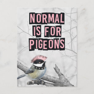 Alternative Punk Bird Anti Conformity Postcard