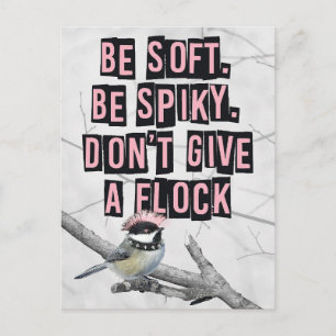 Alternative Punk Bird Anti Conformity Postcard