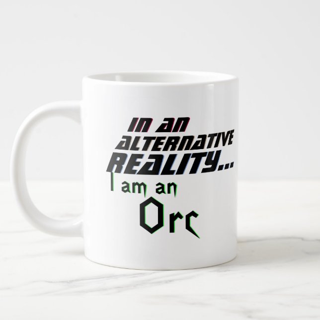 Alternative Reality Me Orc Large Coffee Mug (Left)