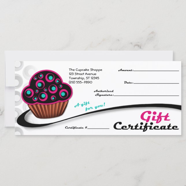 Alternative Retro Pink Cupcake - Gift Certificates (Front)