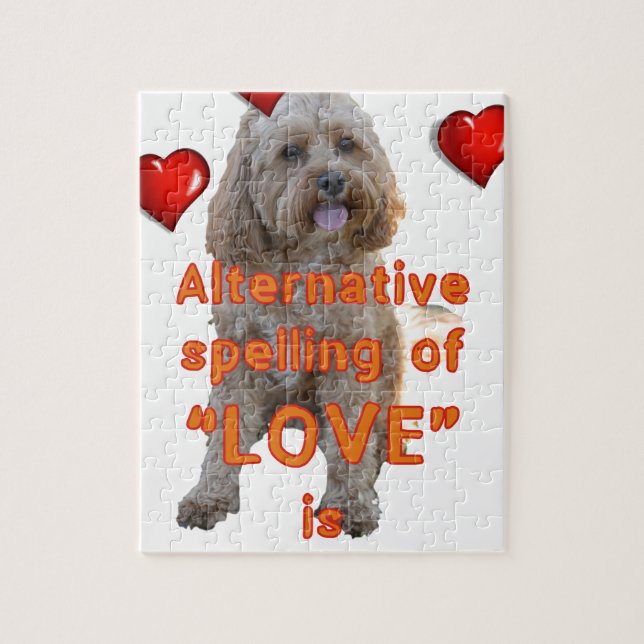 alternative spelling of LOVE is CAVOODLE Jigsaw Puzzle (Vertical)