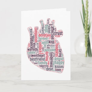 Alternative valentine anatomical heart card
