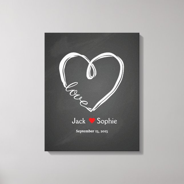 Alternative wedding guest book infinity heart (Front)