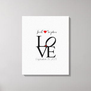 Alternative wedding guest book love choose color